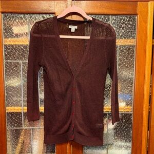 Old Navy Deep Burgundy Cardigan Size Small